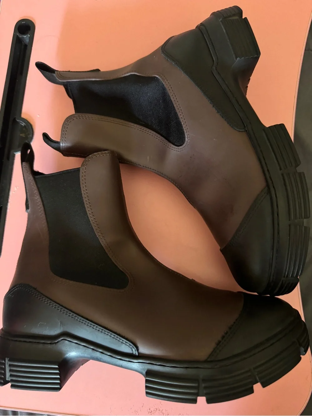 Ganni recycled rubber city boot